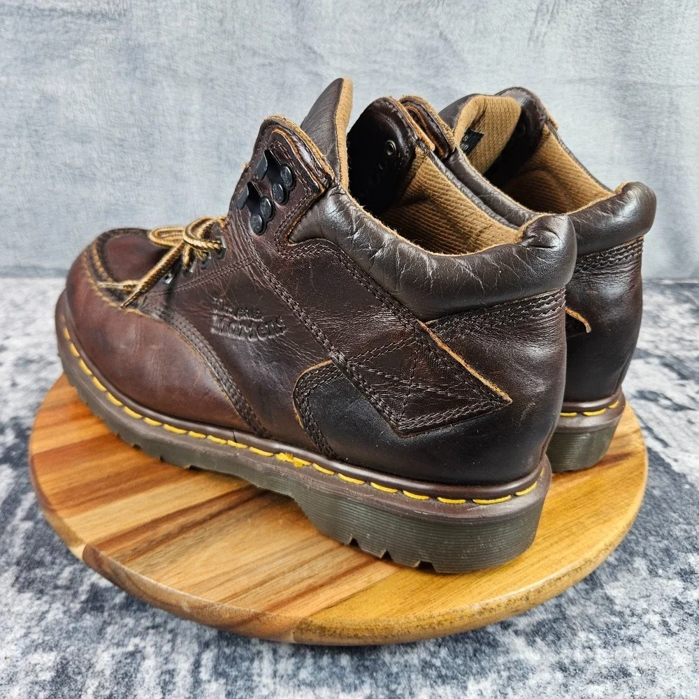 Vintage Dr. Martens 9042 Lace Up Leather Hiking Boots Men 10 Made In England 90s